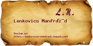 Lenkovics Manfréd névjegykártya